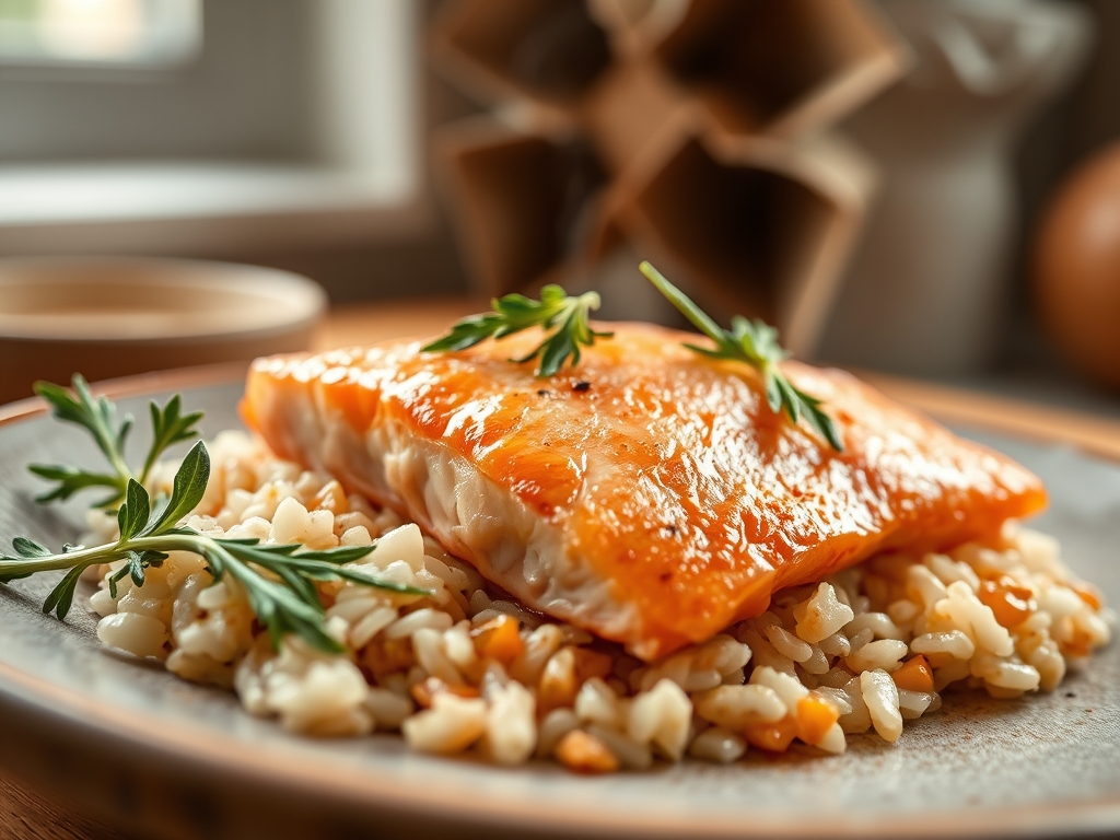 Freshly prepared canned pink salmon recipes with rice