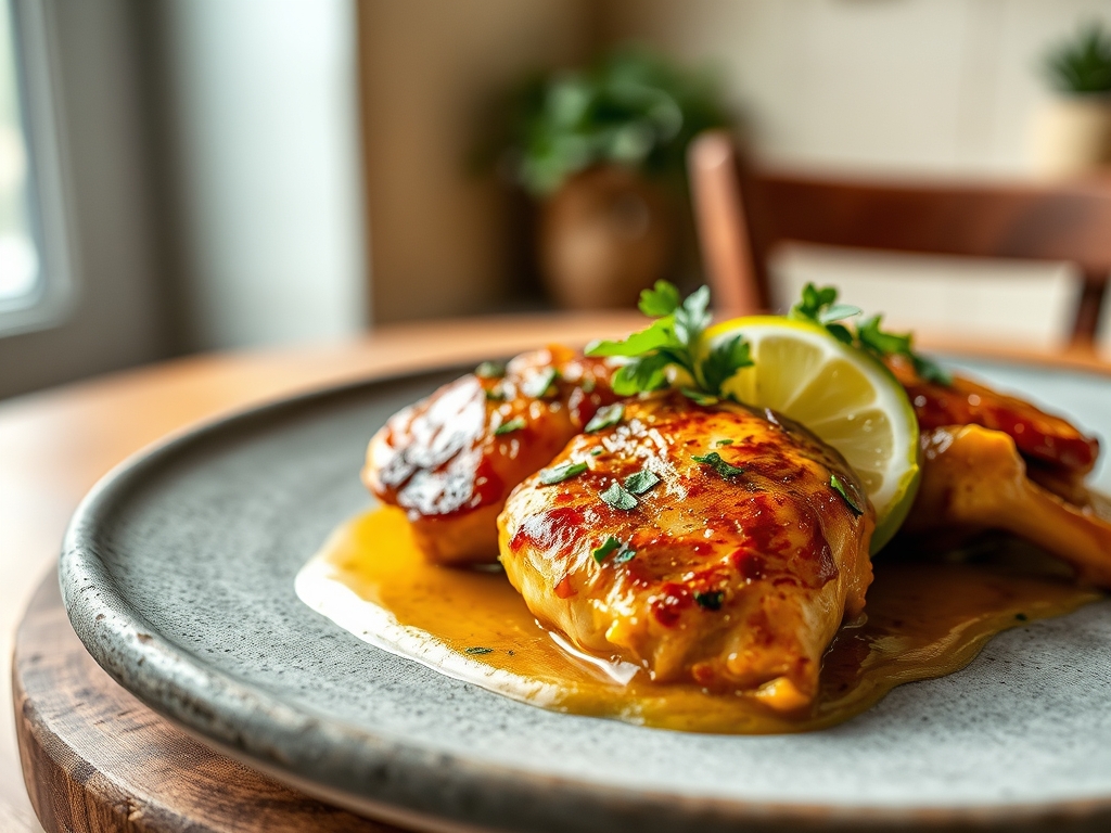 Freshly prepared chicken recipes with lime