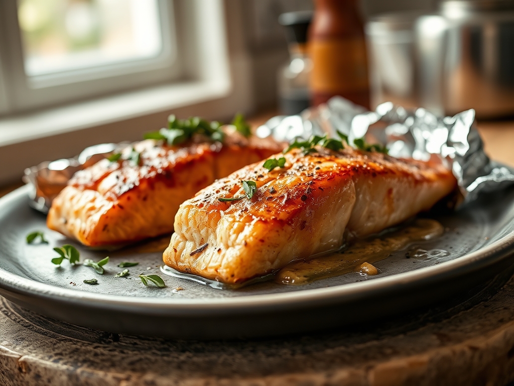 Freshly prepared easy salmon recipes baked in foil