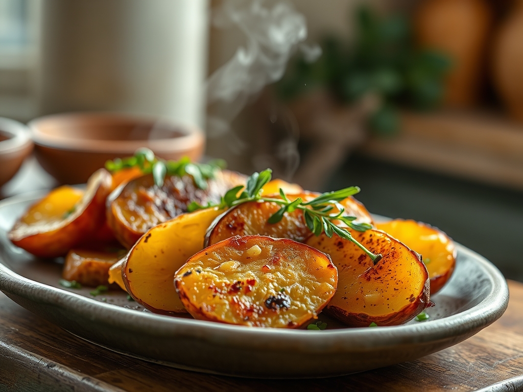 Freshly prepared roasted russet potato recipes