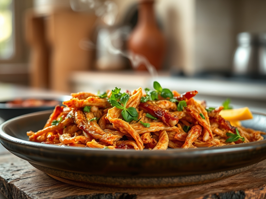 Freshly prepared shredded chicken recipes bbq