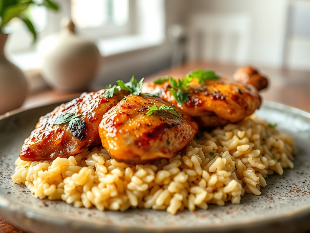 Freshly prepared spanish chicken recipes with rice