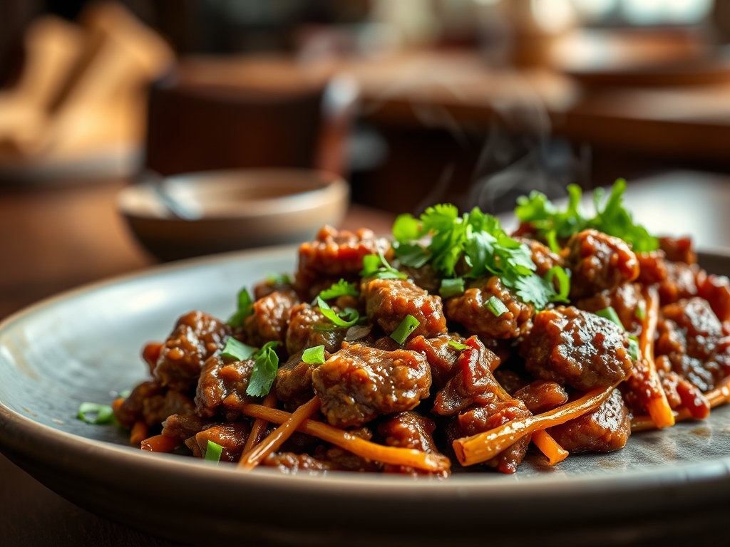 Freshly prepared teriyaki ground beef recipes